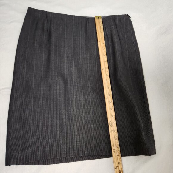 GIORGIO ARMANI Milano- Borgonuovo 21 Charcoal Pencil Midi Skirt Size EU 48 USA14 - Picture 15 of 16